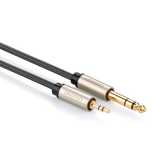Kabel Ugreen audio TRS mini jack 3,5mm/jack 6,35mm 2m szary