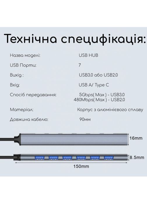 USB хаб на 7 портів