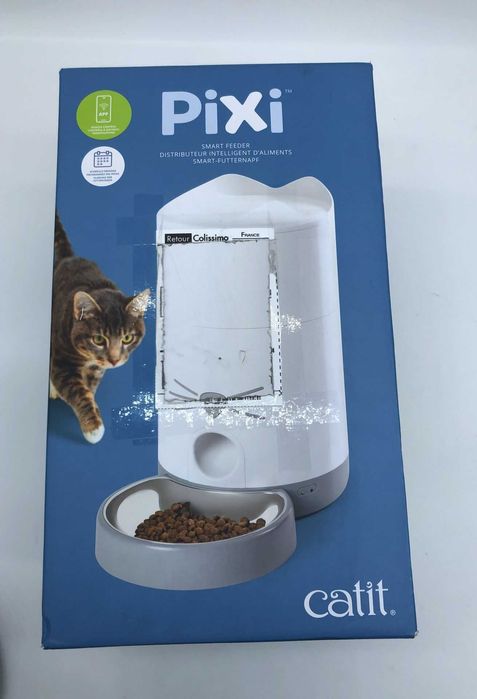 Catit Pixi Smart Futterautomat dla kotów z aplikacją WiFi białoszary