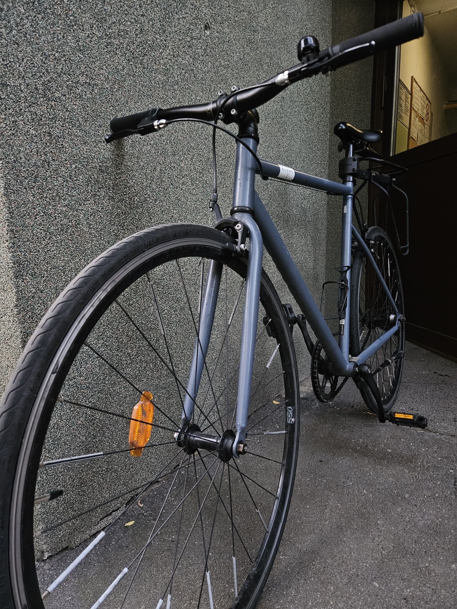 Rower szosowy elops 500 single speed jednobieg wolnobieg bagażnik