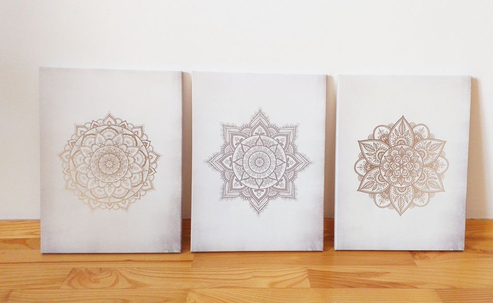 obraz mandala obraz boho MANDALA tryptyk