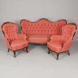 Antyk zestaw sofa plus dwa fotele
