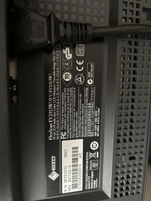 Monitor Eizo 23 cale EV2313W 100% sprawny