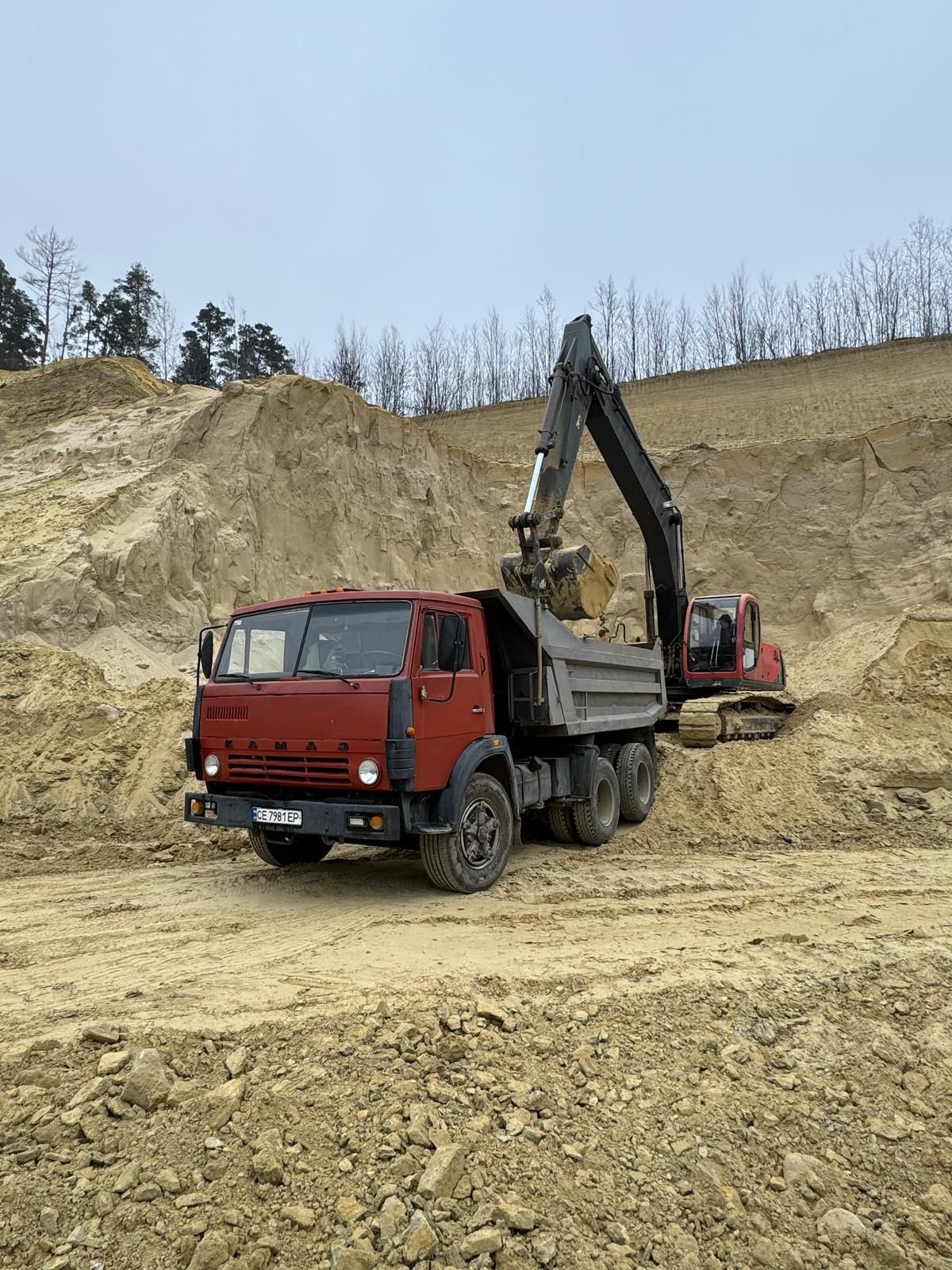 Пісок, щебінь, відсів із доставкою. Чернівці та область. Телефонуйте