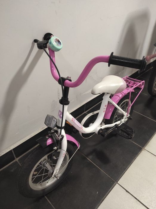 Rowerek Ragazzi pierwszy rowerek biały różowy dla dziewczynki