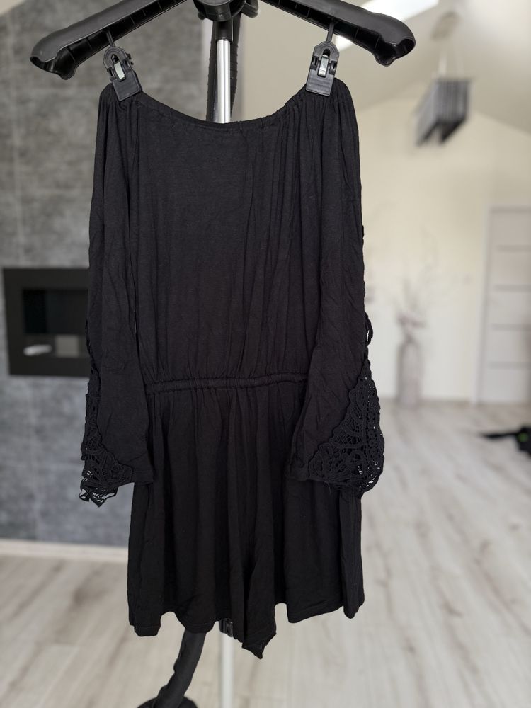 Krótki kombinezon boho z koronką S