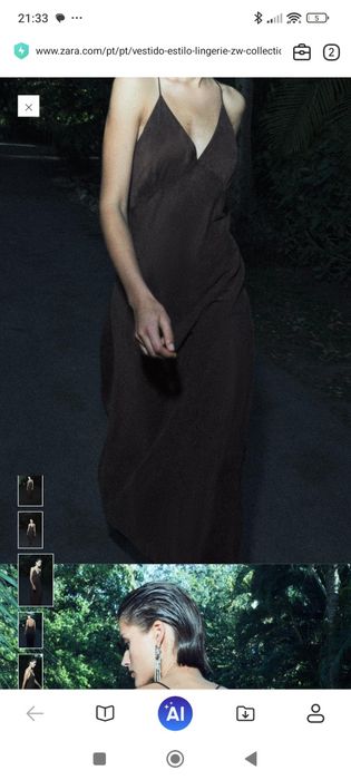 Vestidos novos Zara estilo lingerie