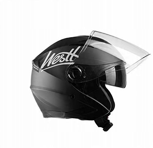 Westt jet kask MOTOCYKLOWY CZARNY matowy ROZ. M/L W-001