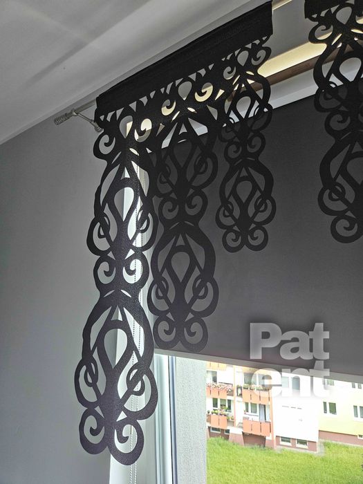 Firana panele ekranowe 60x100 cm żakardowe 2 sztuki na okno czarne