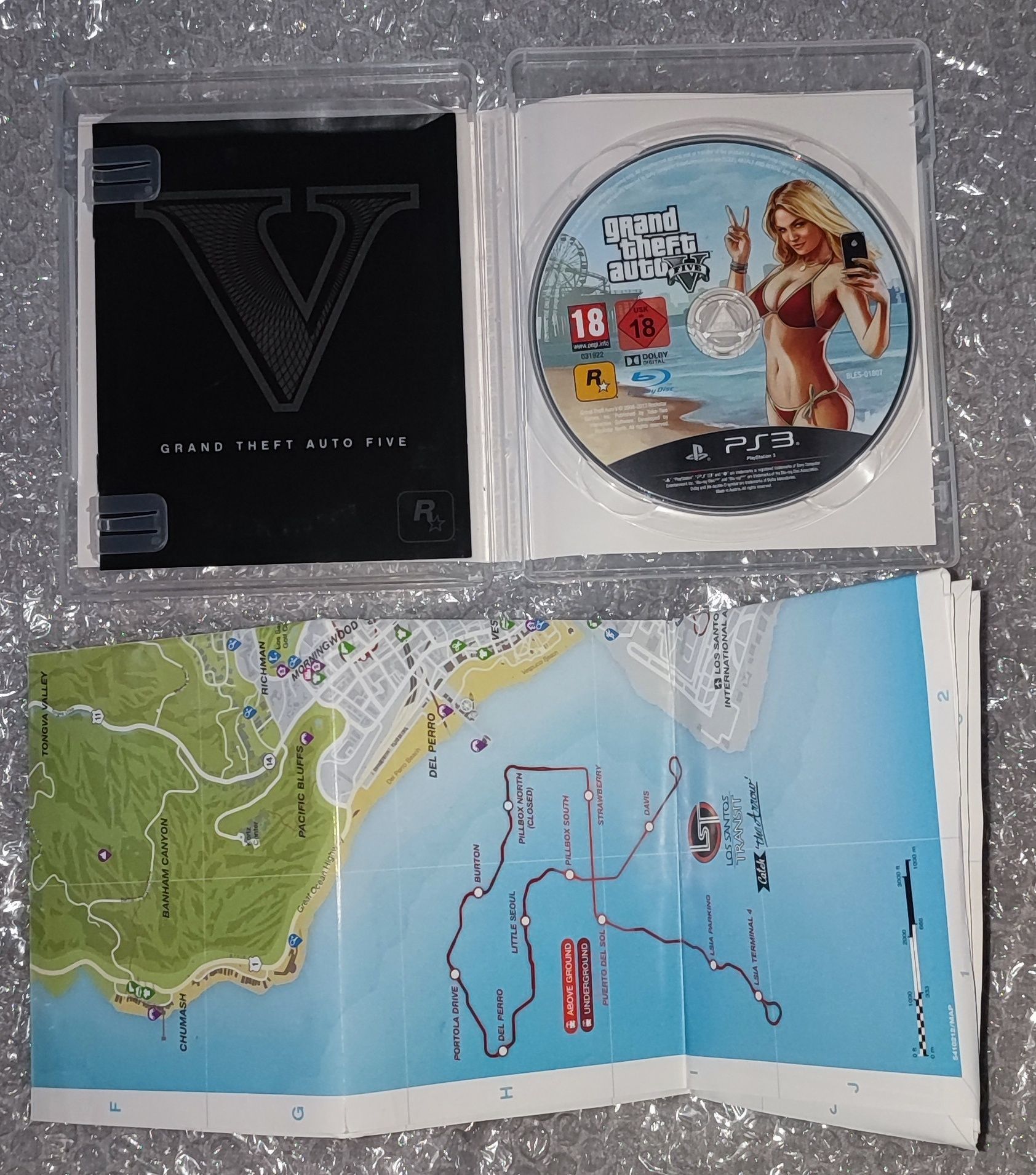 Płyta z grą GTA 5  Sony  Playstation 3 PS3 + KARTA PREZENTOWA original