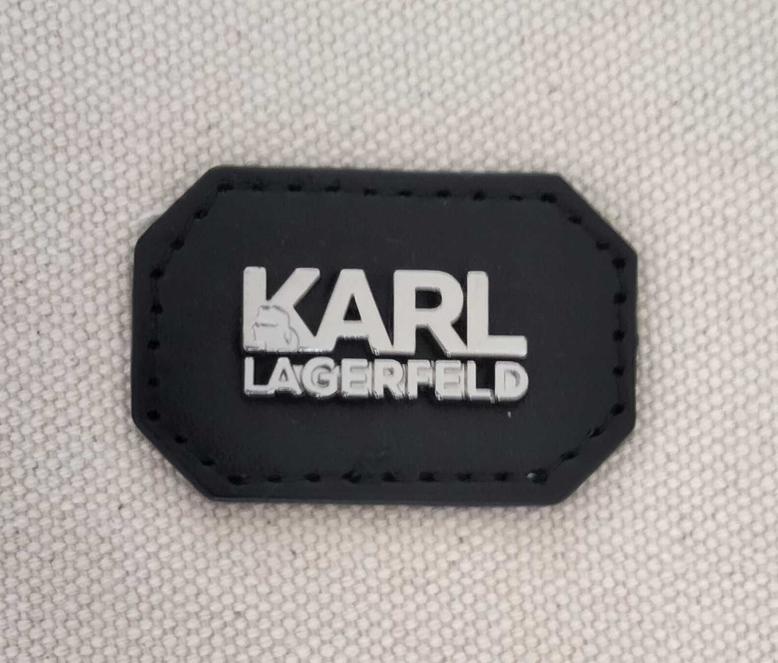 Karl Lagerfeld torba torebka szoperka płócienna z grubej bawełny