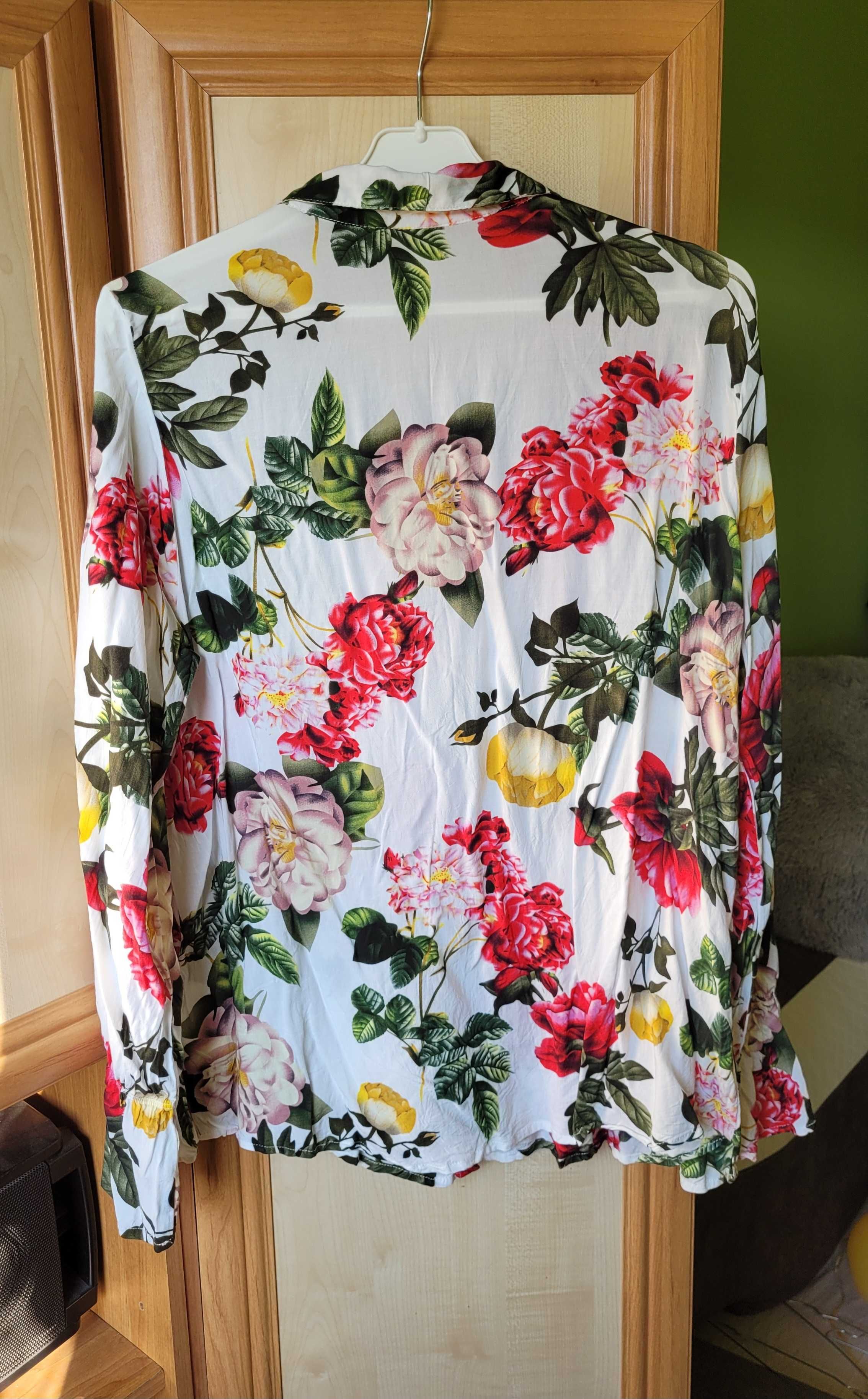 Koszula w kwiaty z dzwonkowymi rękawami Viva Couture
