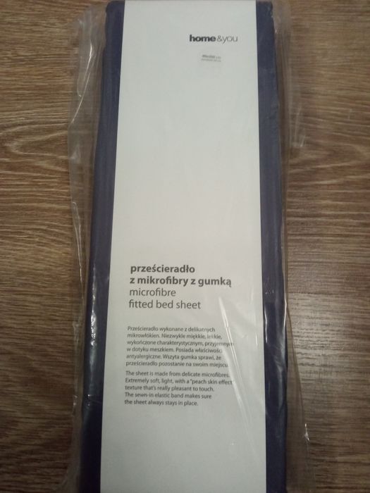 Nowe fioletowe Prześcieradło na gumce Home You 90x200