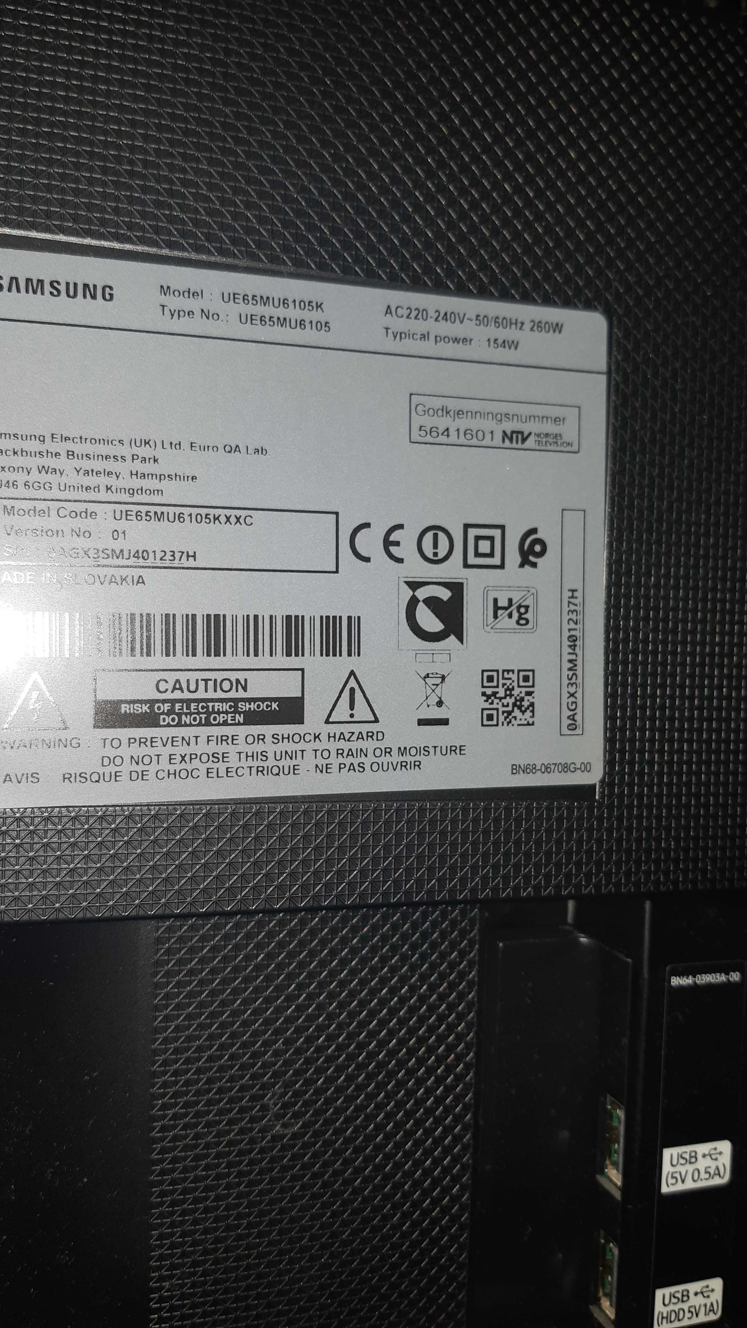 Vendo Televisão SAMSUNG 65 " 4K