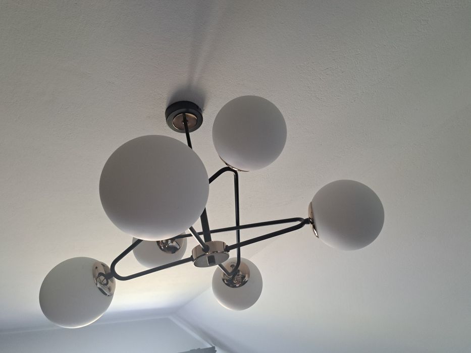 Lampa sufitowa, kula 6 szt, żyrandol