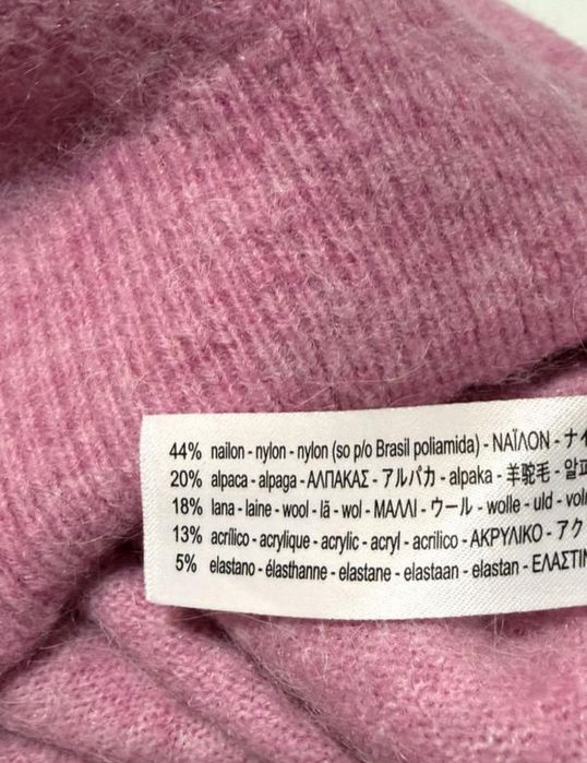 Жіночий теплий светр Zara з альпаки та вовни рожевий L