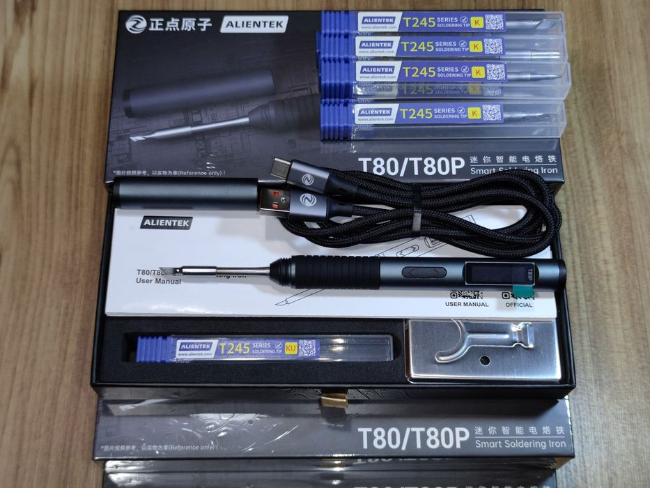 НОВИЙ паяльник 100/120w ALIENTEK T80P, оригінал, жала C245