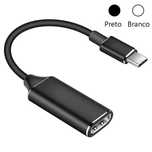 Cabo Conversor USB-C Tipo C para HDMI / VGA Adaptador p/ TV / Monitor
