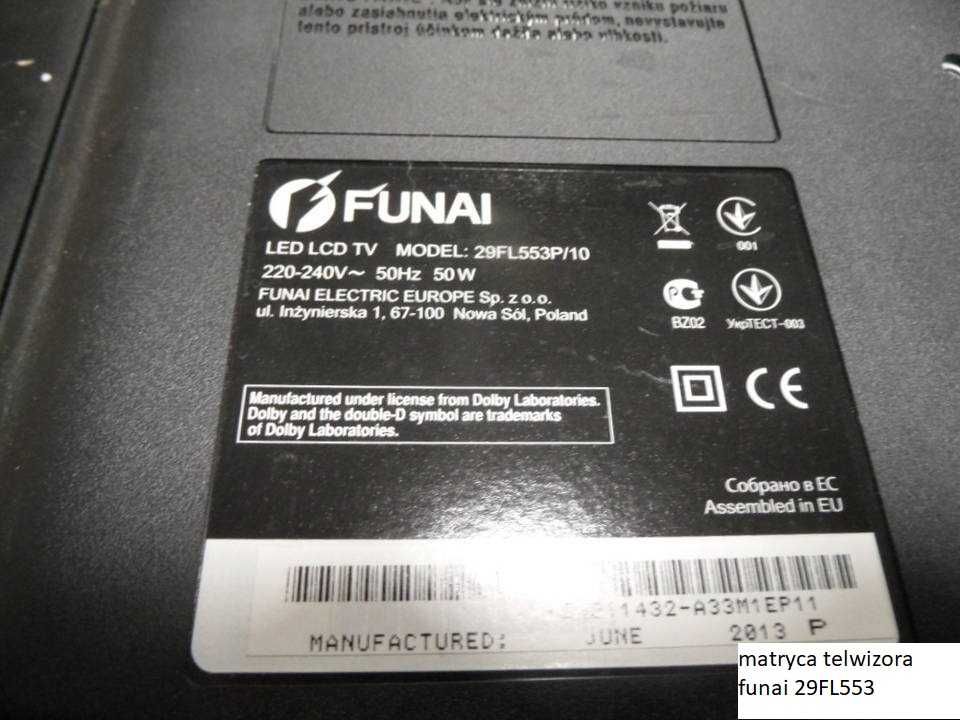 matryca telwizora funai 29FL553