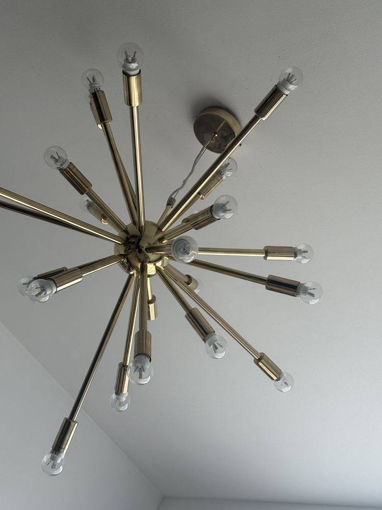 Lampa sufitowa zlota