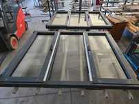 NOWE okno ALUMINIOWE 132 x 162 kolor antracyt 7016 Cortizo i 125 x 265