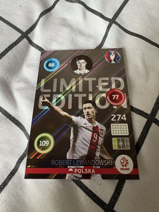 Karta Panini France 2016 Robert Lewandowski Limited Edition XXL