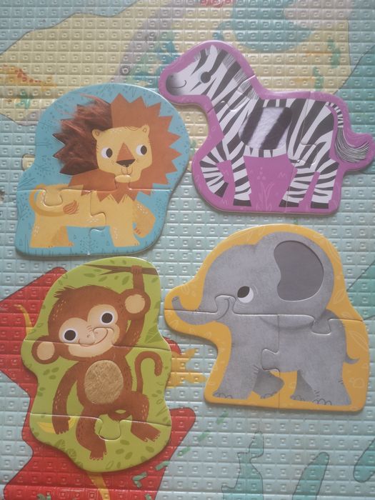 Mudpuppy,Puzzle sensoryczne Zwierzęta Dżungli