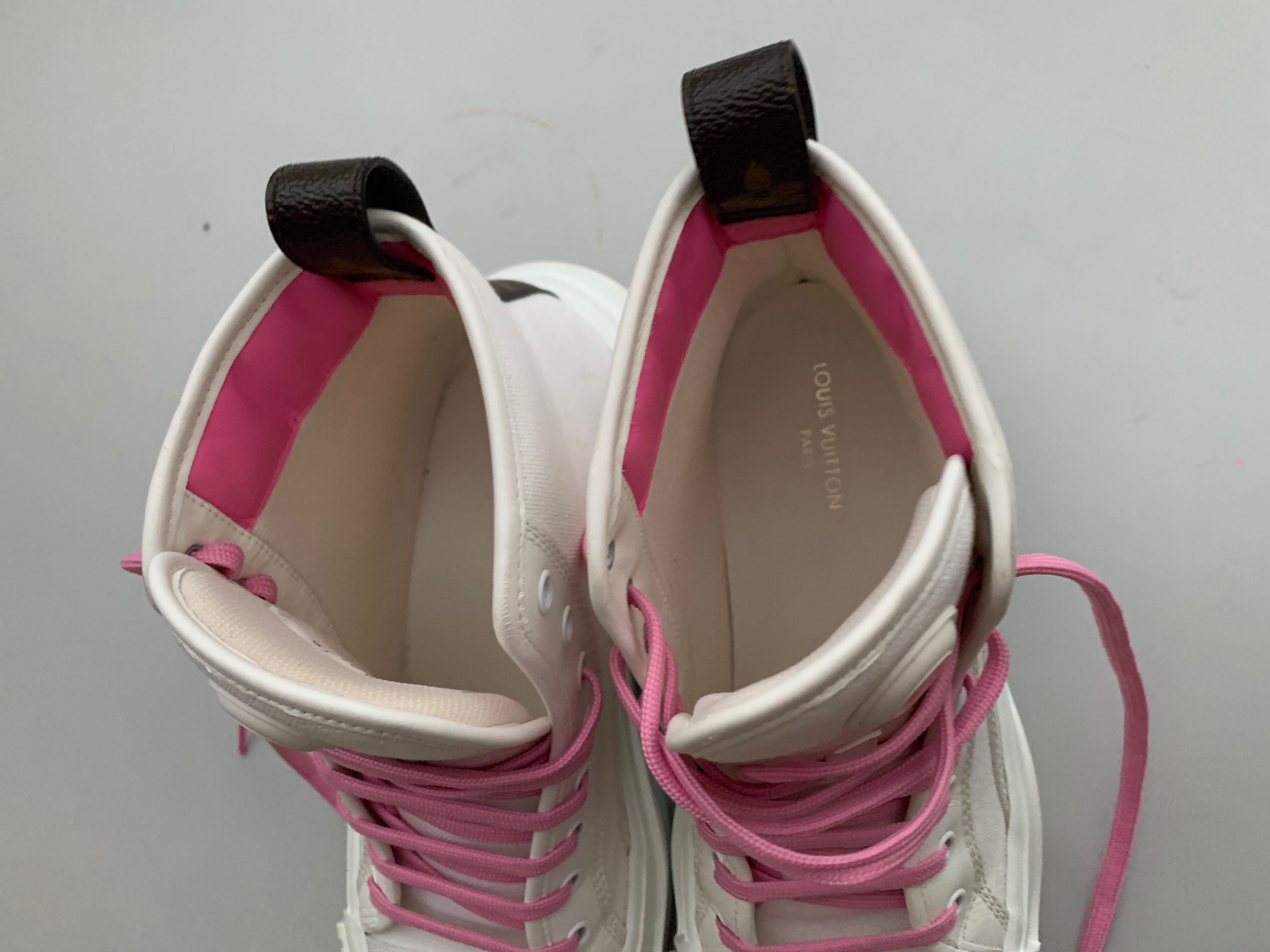 Sapatilhas da louis vuitton pink high top sneakers