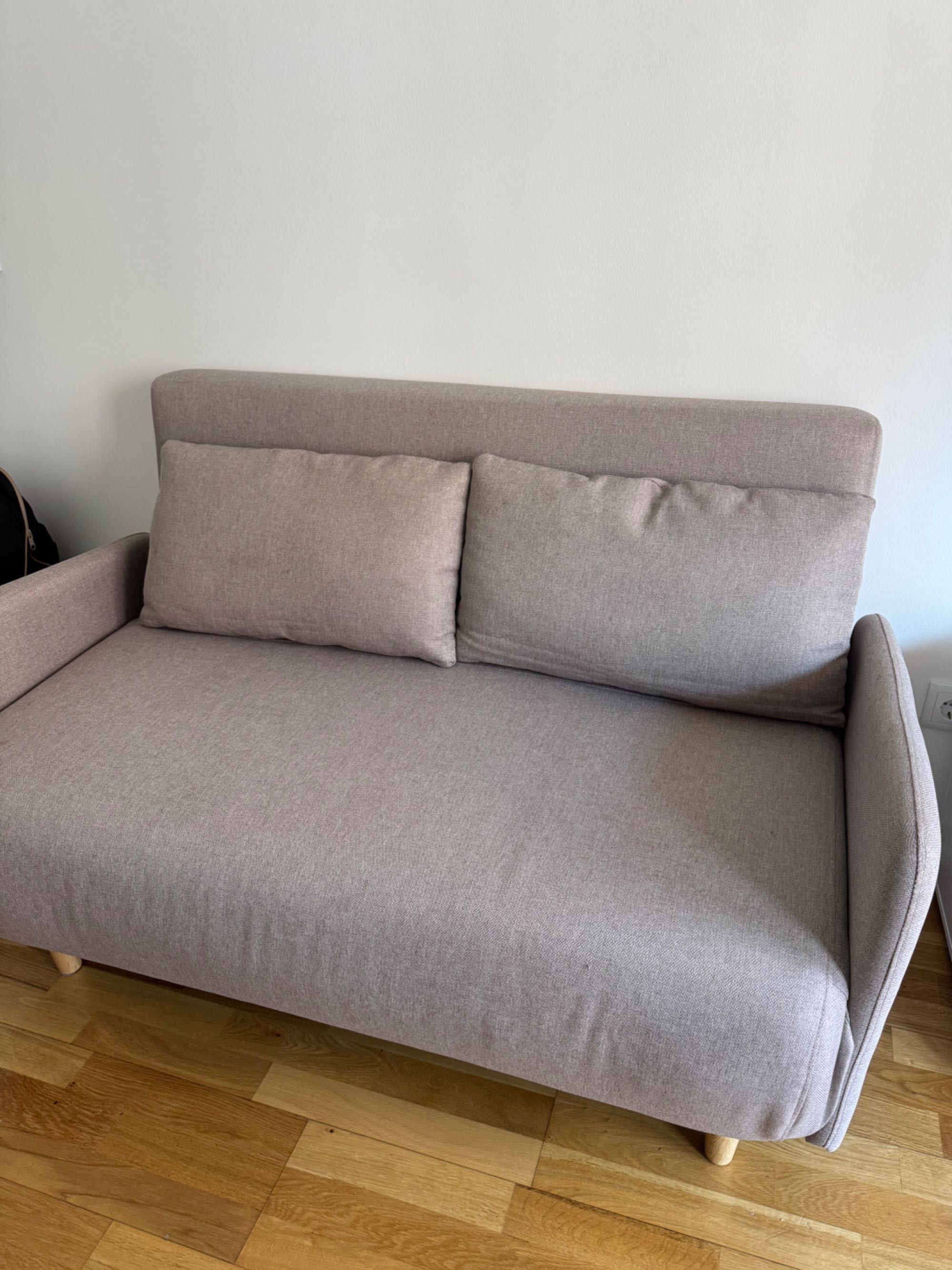 Sofá cama 2 lugares bege