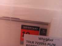 Nowa pralka Whirlpool 7kg od góry ładowana otwierana gwarancja
