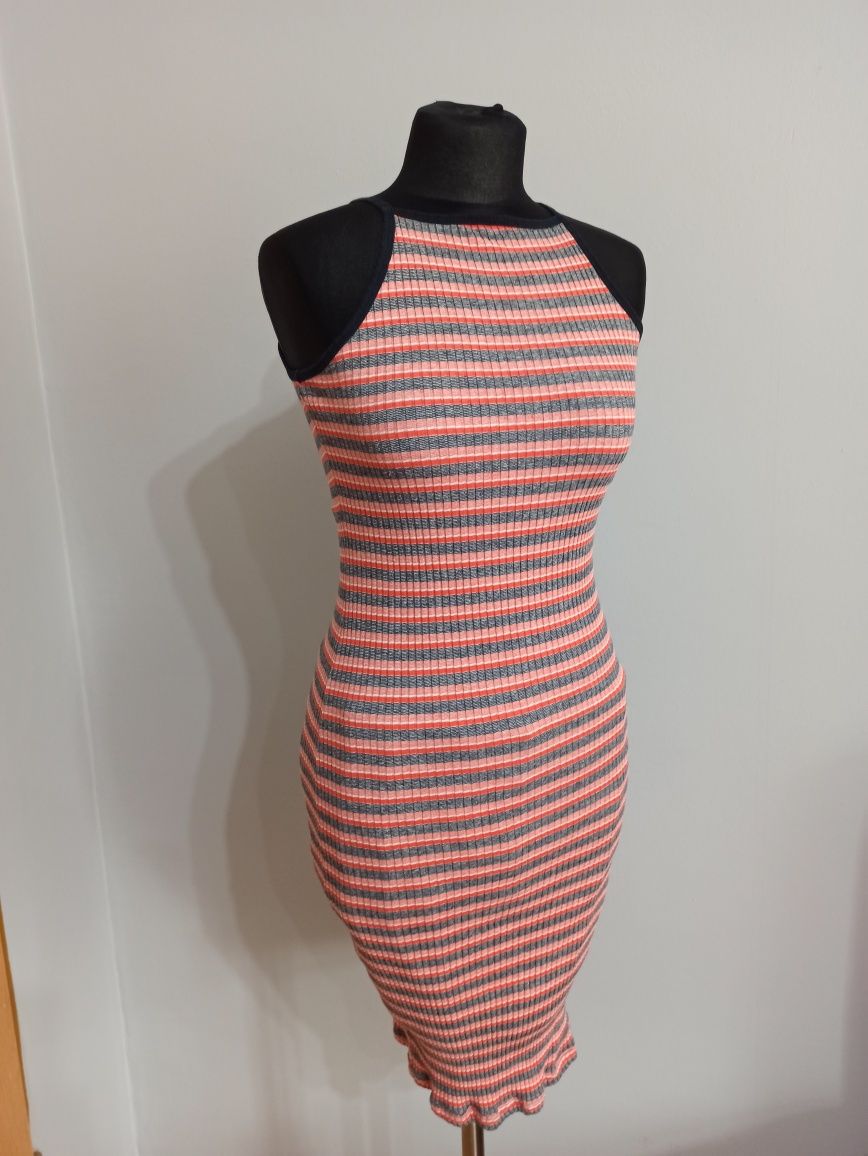 Sukienka Midi w paski 32-36