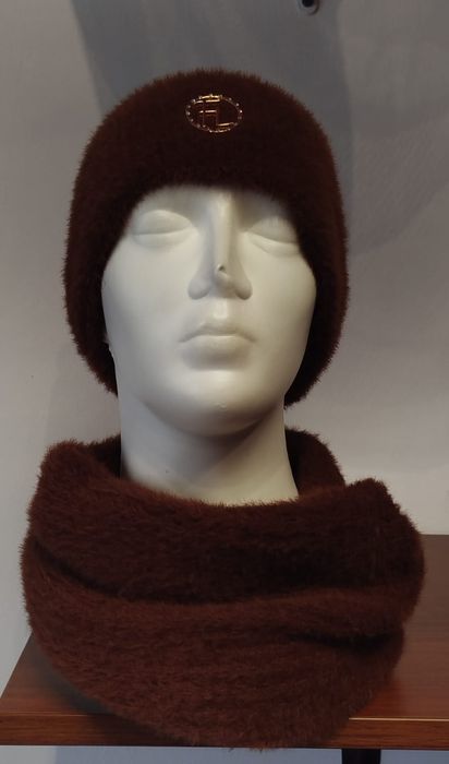 Czapka I komin komplet alpakowy