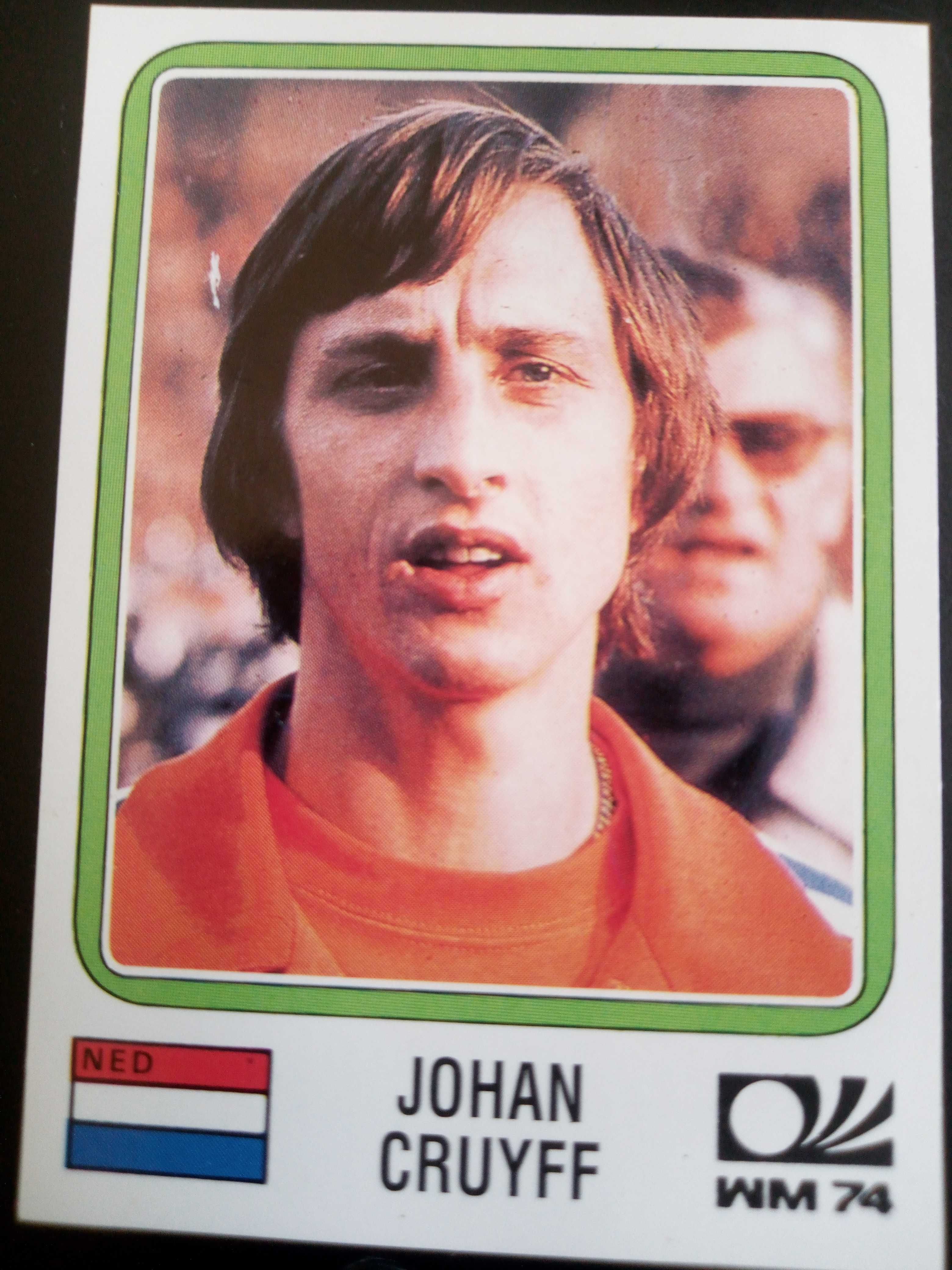 Cromo Panini World Cup Story de Johan Cruyff no Mundial 74 na Alemanha
