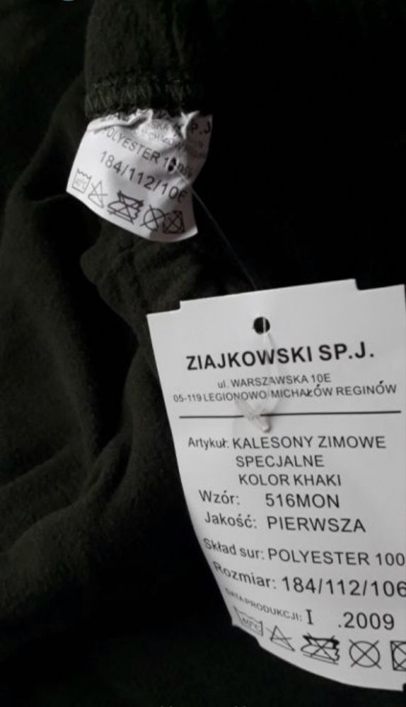 Polar bielizna specjalna koszulka dł. rękaw + kalesony