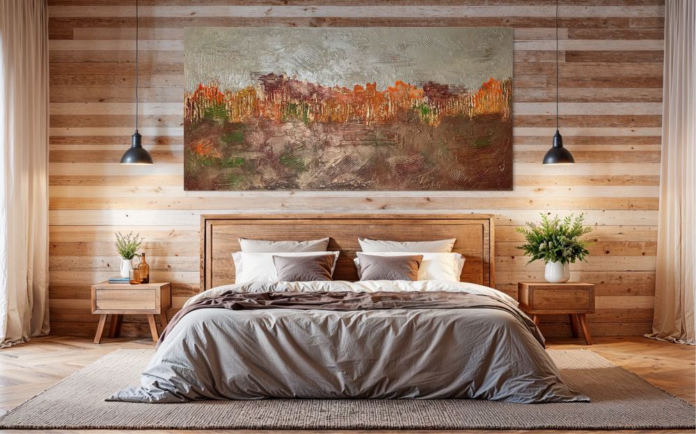 Autumn Warmth 140x70 obraz akryl mix media