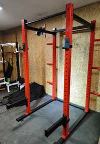 POWER RACK 80X80X3 + BELKI ASEKURACYJNE + HAKI / siłownia / klatka