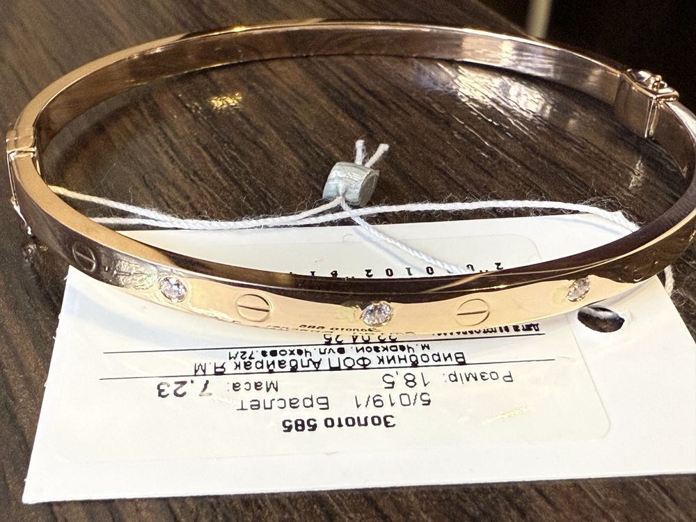 Золотой браслет Cartier 585 проба распродажа