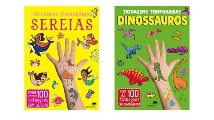 Tatuagens Temporárias Dinossauros / Sereias