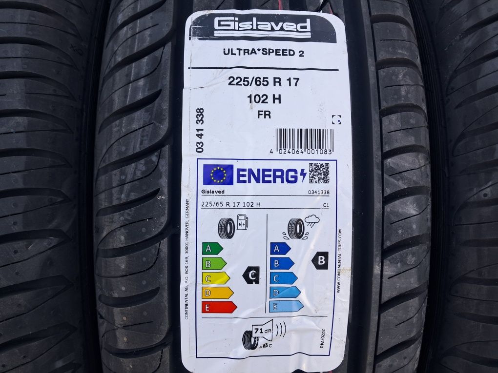 Резина літня, НОВА, 225/65 R17 Gislaved Ultra Speed 2, 2024 рік