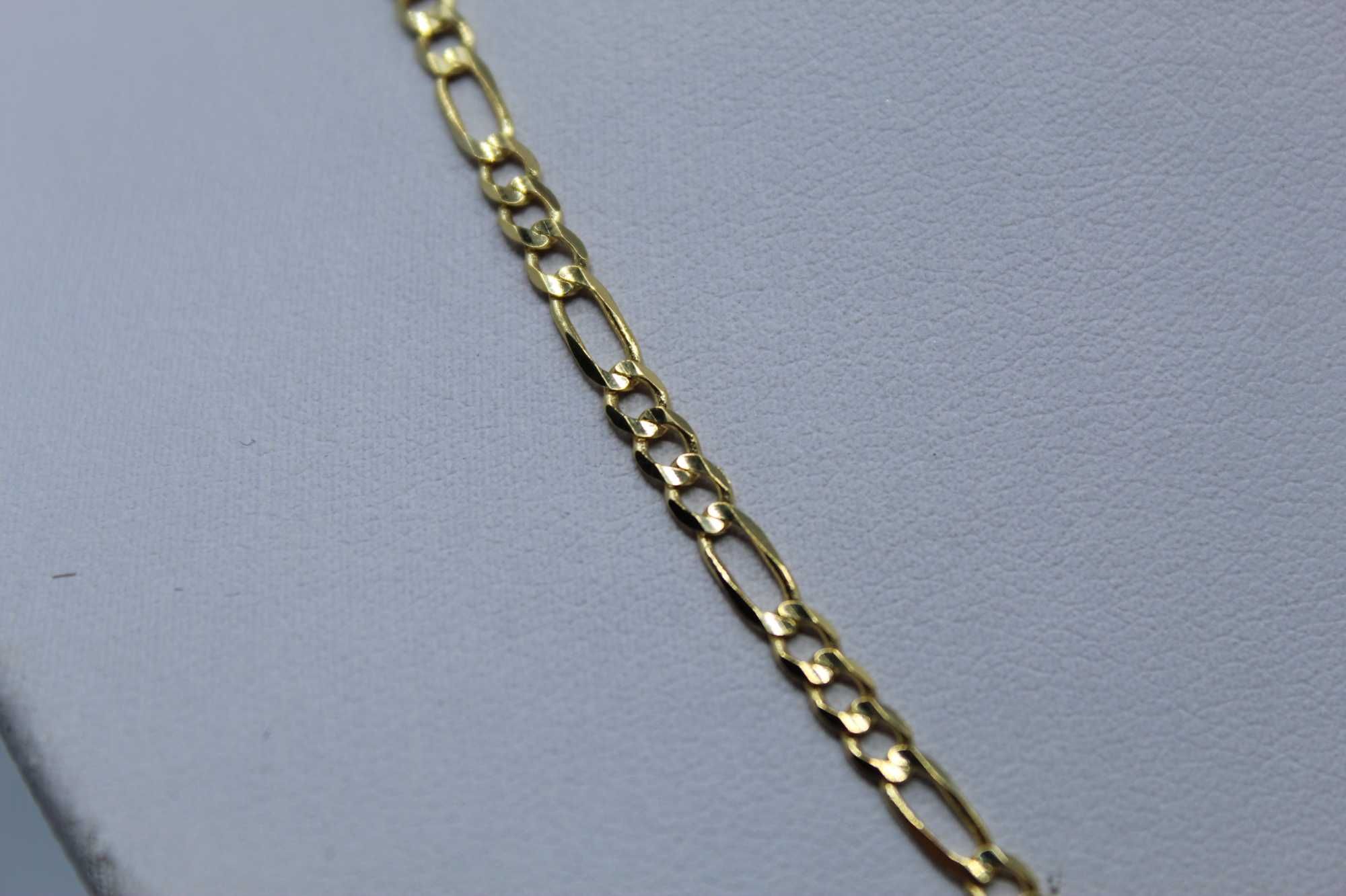 Złoto/Złoty łańcuszek 585 14K 6,70 gram 45 cm Figaro Nowe Klasyk