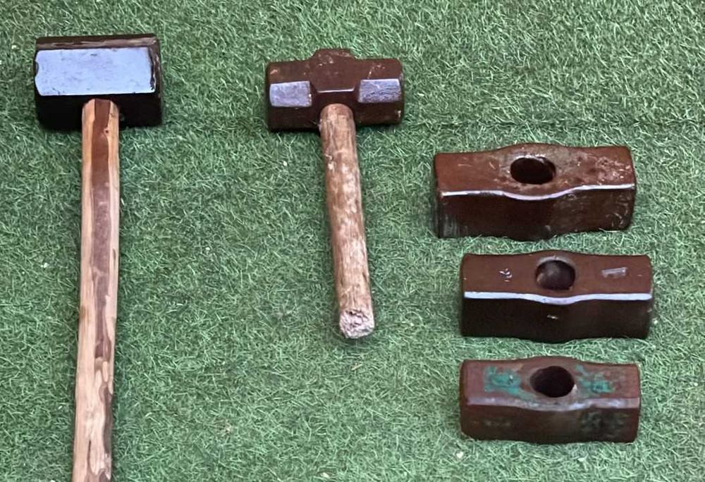 Ferramentas antigas, marretas, coleção