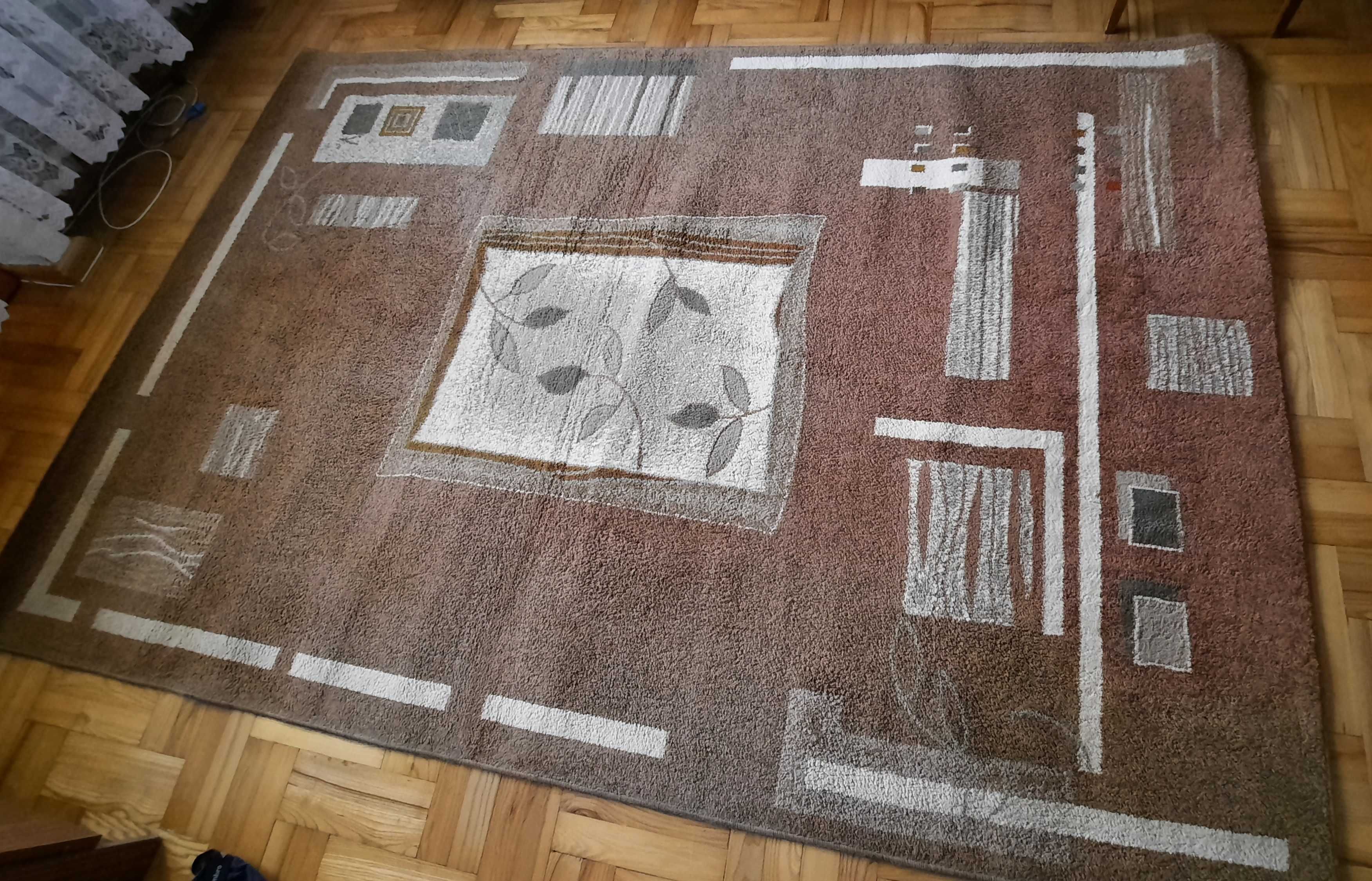 ASPENDOS dywan 180/265 cm wełniany brąz beż PRZEMYŚL