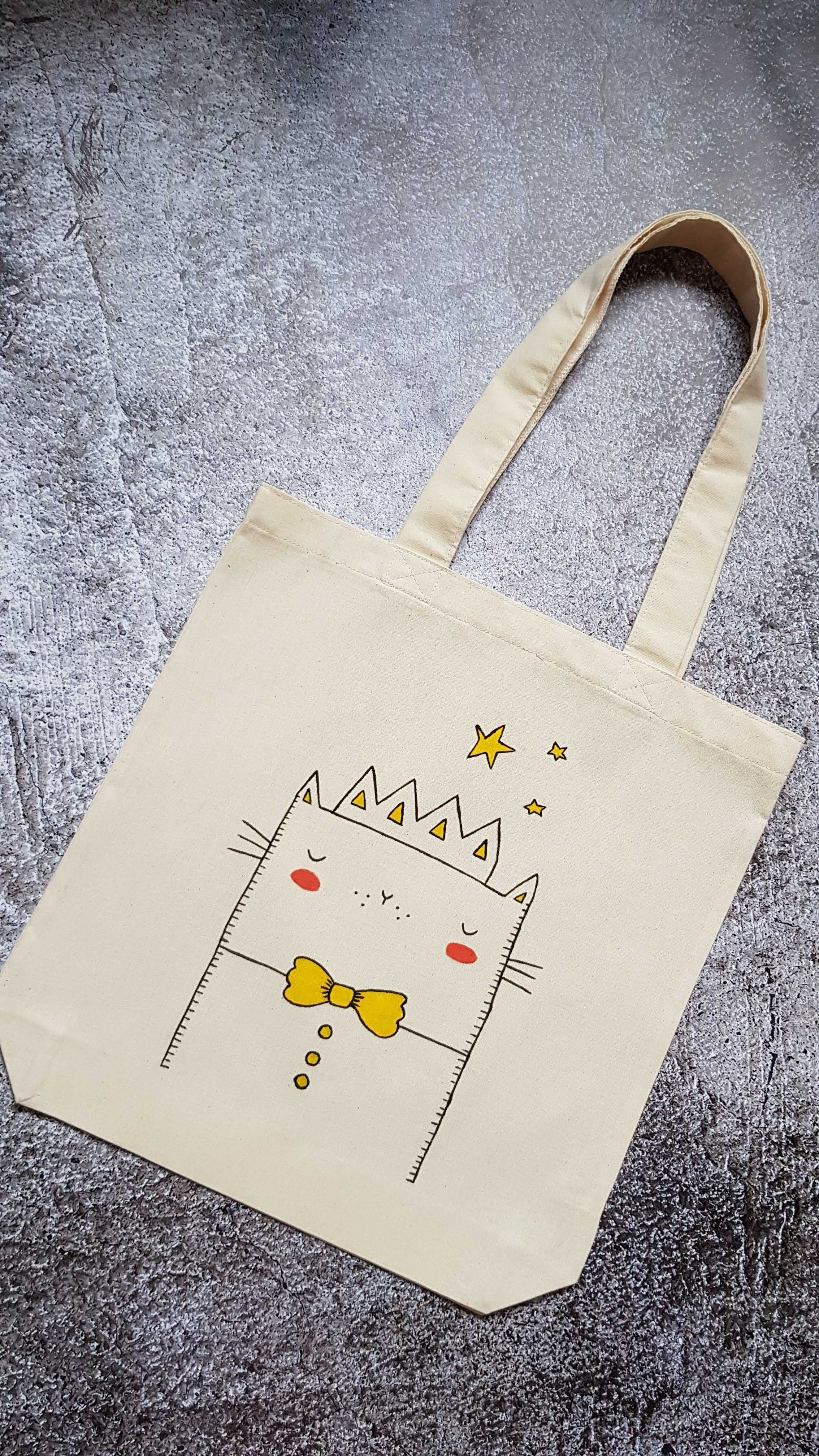 Купи эко сумку (торбу) с ручной росписью - накорми котика!