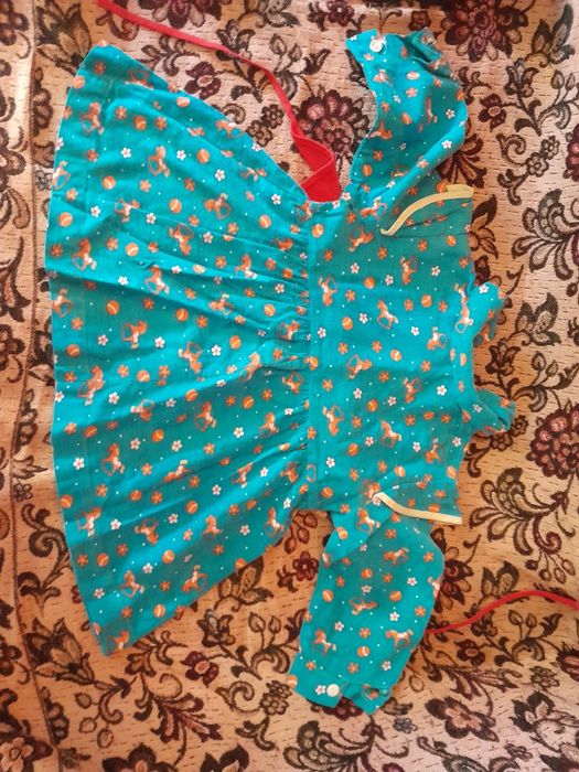 Теплые байковые платья длина 44 см