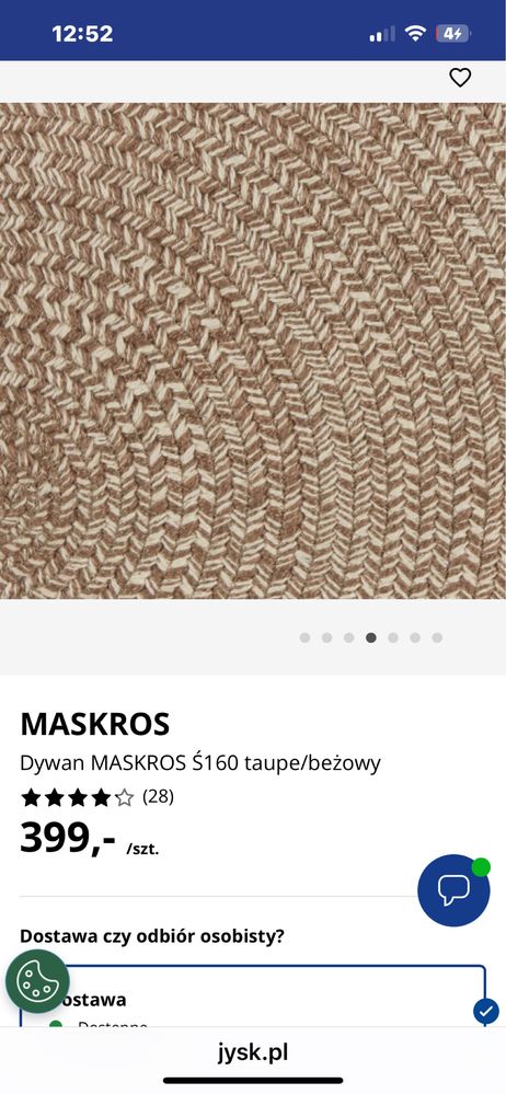 Dywan beżowy Jysk