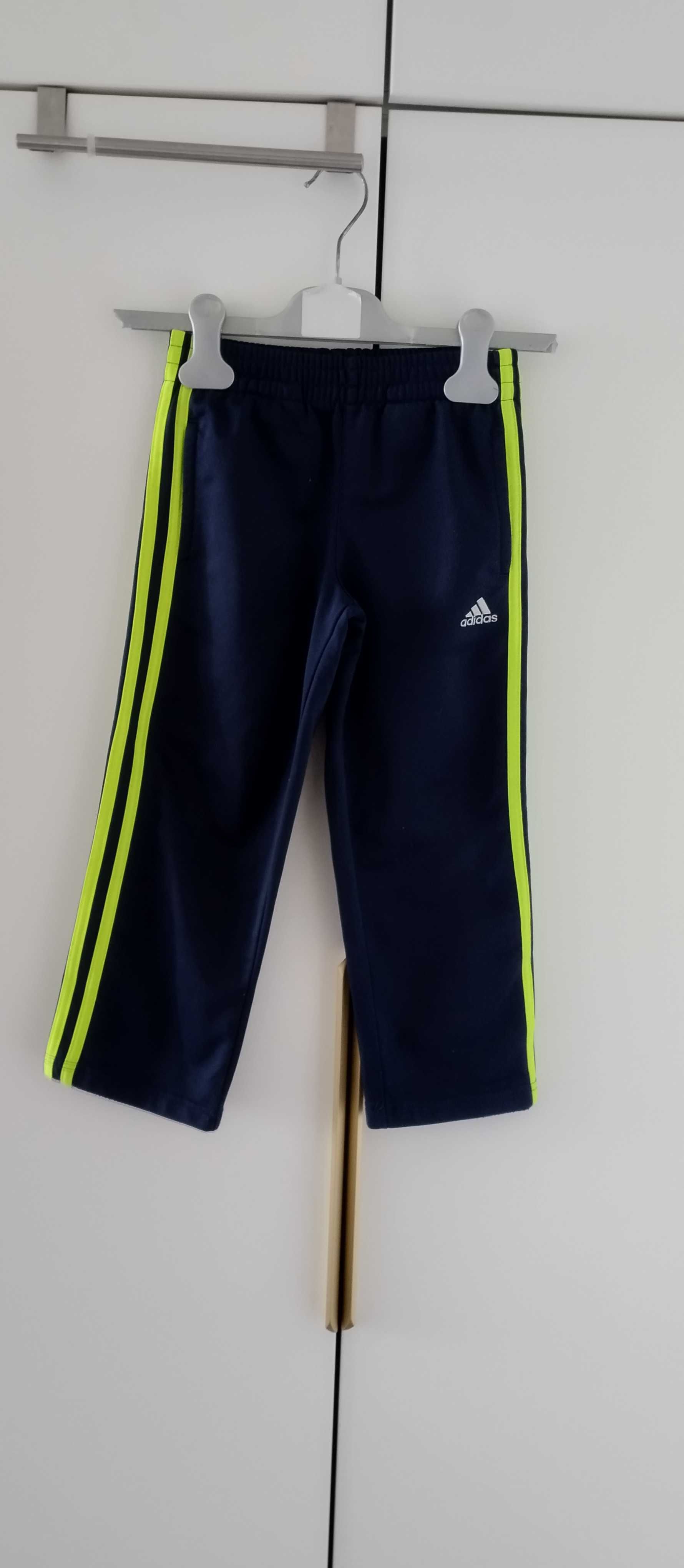 Dresy spodnie sportowe hdla chłopca granatowe 110 Adidas