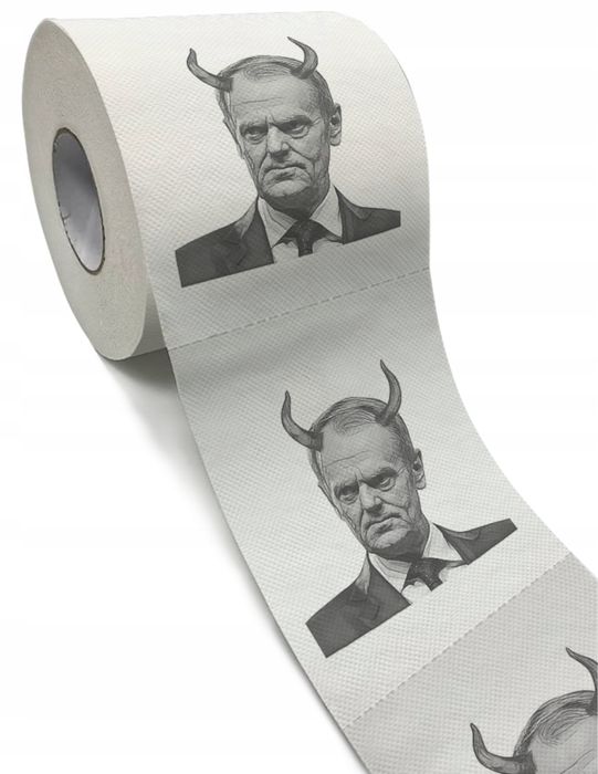 Papier toletowy z Donaldem Tuskiem - Ryzy dekom