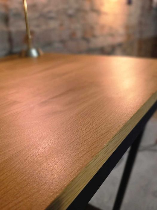 Biurko LOFT 130x60 naturalny dąb, metalowy stelaż | Transport GRATIS
