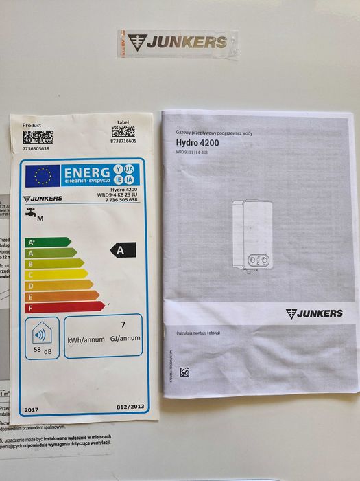 Junkers hydro 4200 wrd9-4kb 23 piecyk gazowy