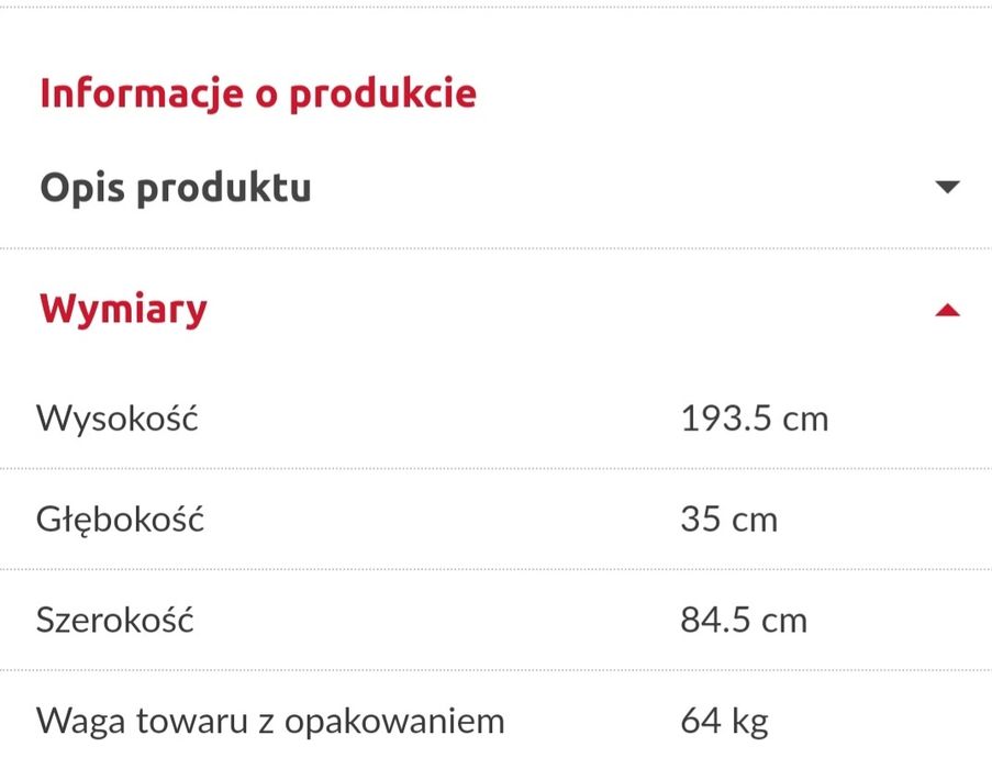 Witryna LOFT Sardinia Agata Meble jak nowa